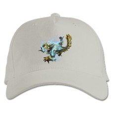 Бейсболка с принтом Монстер Хантер: Мир Монстр Принт - белая