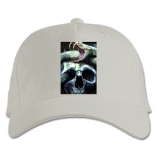 Бейсболка с принтом Невервинтер Змея Принт - белая