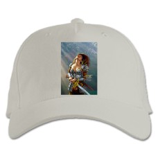 Бейсболка с принтом Невервинтер Сильная Женщина - белая