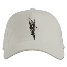 Бейсболка с принтом Ниер Автомата Героический Принт - белая