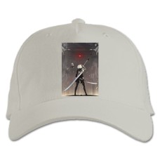 Бейсболка с принтом Ниер Автомата Девушка Принт - белая