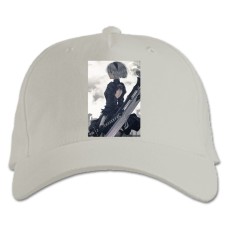 Бейсболка с принтом Ниер Автомата Девушка Тематика - белая