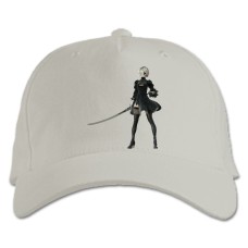 Бейсболка с принтом Ниер Автомата Девушка Тематика Принт - белая