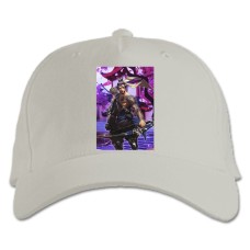 Бейсболка с принтом Овервотч Ханзо Шимада - белая