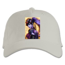 Бейсболка с принтом Овервотч Видоумейкер - белая