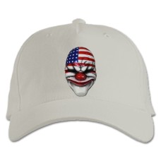 Бейсболка с принтом Пейдей Маска - белая