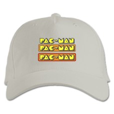 Кепка з принтом Пакман Логотипи - біла