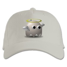 Кепка з принтом Пакман Ангел Герой - біла