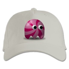 Кепка з принтом Пакман Цукерка Герой - біла