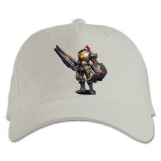 Кепка з принтом Паладин Герой - біла