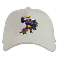 Кепка з принтом Паладин Бомби Король - біла