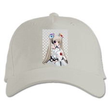 Бейсболка с принтом Портал Аниме Версия - белая