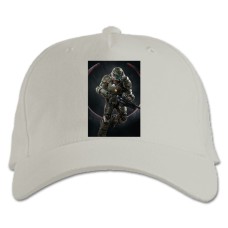 Baseball cap with Print Quake Print - white