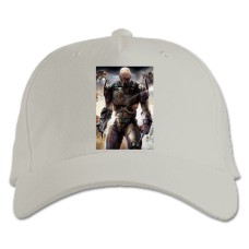 Baseball cap with Print Quake Hero Print - white