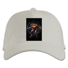 Baseball cap with Print Quake Theme - white