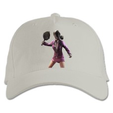 Бейсболка с принтом Пабг Героиня Девушка - белая