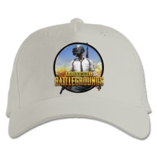 Бейсболка с принтом Пабг Логотип Принт - белая