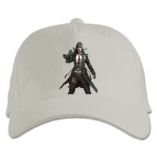 Кепка з принтом Пабг Того, Хто Міг Герой - біла