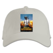 Бейсболка с принтом Пабг Принт - белая