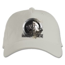 Кепка з принтом Рейнбоу Сікс Сидж Логотип Принт - біла