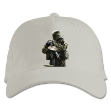 Кепка з принтом Рейнбоу Сікс Сидж Головна Тема Герой - біла