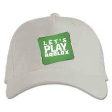 Baseball cap with Print Roblox Let's Play - white