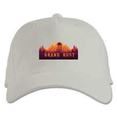Baseball cap with Print Rust Print - white