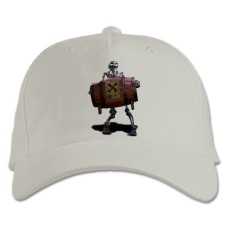 Baseball cap with Print Sea Of ​​Thieves Skeleton Print - white