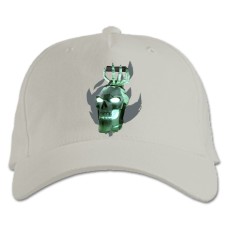 Baseball cap with Print Sea Of ​​Thieves Skeleton - white
