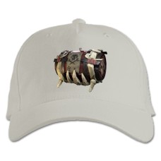 Baseball cap with Print Sea Of ​​Thieves Barrel - white