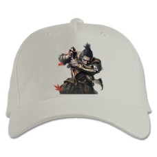 Baseball cap with Print Sekiro Shadow Die Twice Main Hero Print - white
