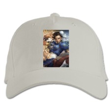 Baseball cap with Print Street Fighter Hero Girl - white