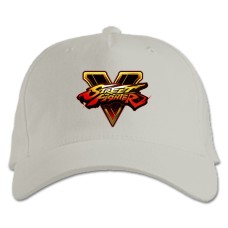 Baseball cap with Print Street Fighter Logo - white