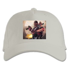Baseball cap with Print Team Fortress Hero Print - white