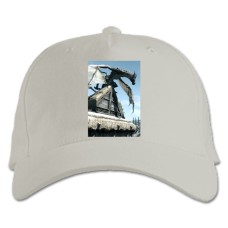Baseball cap with Print The Elder Scrolls Big Dragon Print - white