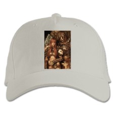 Baseball cap with Print The Elder Scrolls Couple - white