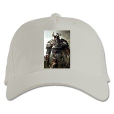 Baseball cap with Print The Elder Scrolls Warrior - white