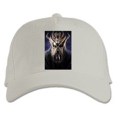 Baseball cap with Print The Elder Scrolls Mask - white