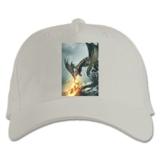 Baseball cap with Print The Elder Scrolls Dragon Fire - white