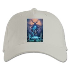 Baseball cap with Print The Elder Scrolls Hircine Print - white