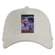 Baseball cap with Print The Elder Scrolls Hero Dragon - white