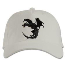 Baseball cap with Print The Elder Scrolls Dragon Logo - white