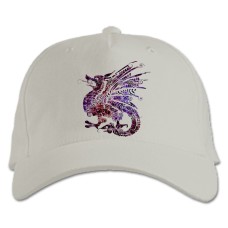 Baseball cap with Print The Elder Scrolls Magic Dragon Print - white