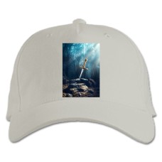 Baseball cap with Print The Elder Scrolls Sword - white