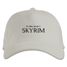 Baseball cap with Print The Elder Scrolls Skyrim Main Logo - white