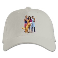 Baseball cap with Print The Sims Heroes With Dog - white