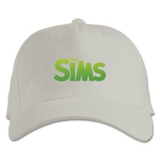 Baseball cap with Print The Sims Green Logo - white