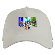 Baseball cap with Print The Sims Theme - white