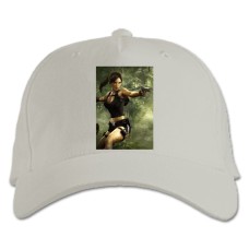 Baseball cap with Print Tomb Raider Lara Croft Hero - white
