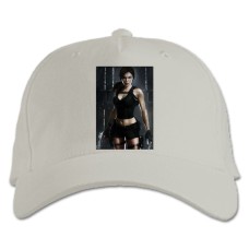 Baseball cap with Print Tomb Raider Lara Croft Strong Hero - white